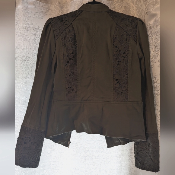 Inc Olive Jacket, nice details, gently used - Picture 3 of 3